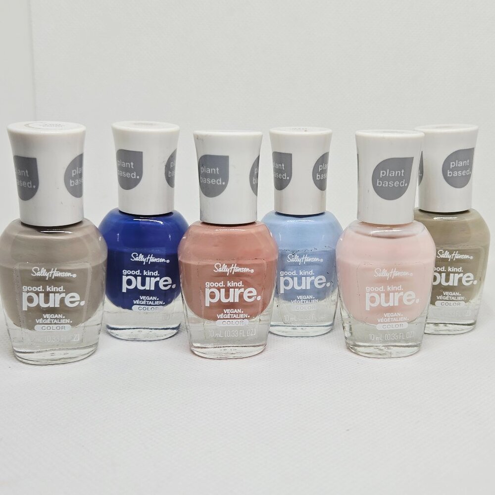 SALLY HANSEN GOOD. KIND. PURE. PLANT BASED VEGAN NAIL POLISH NEW SET 6 COLORS